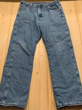 Wrangler 33213SW Rugged Wear Heavyweight Work Utility Thermal Jeans Size 36 x 32